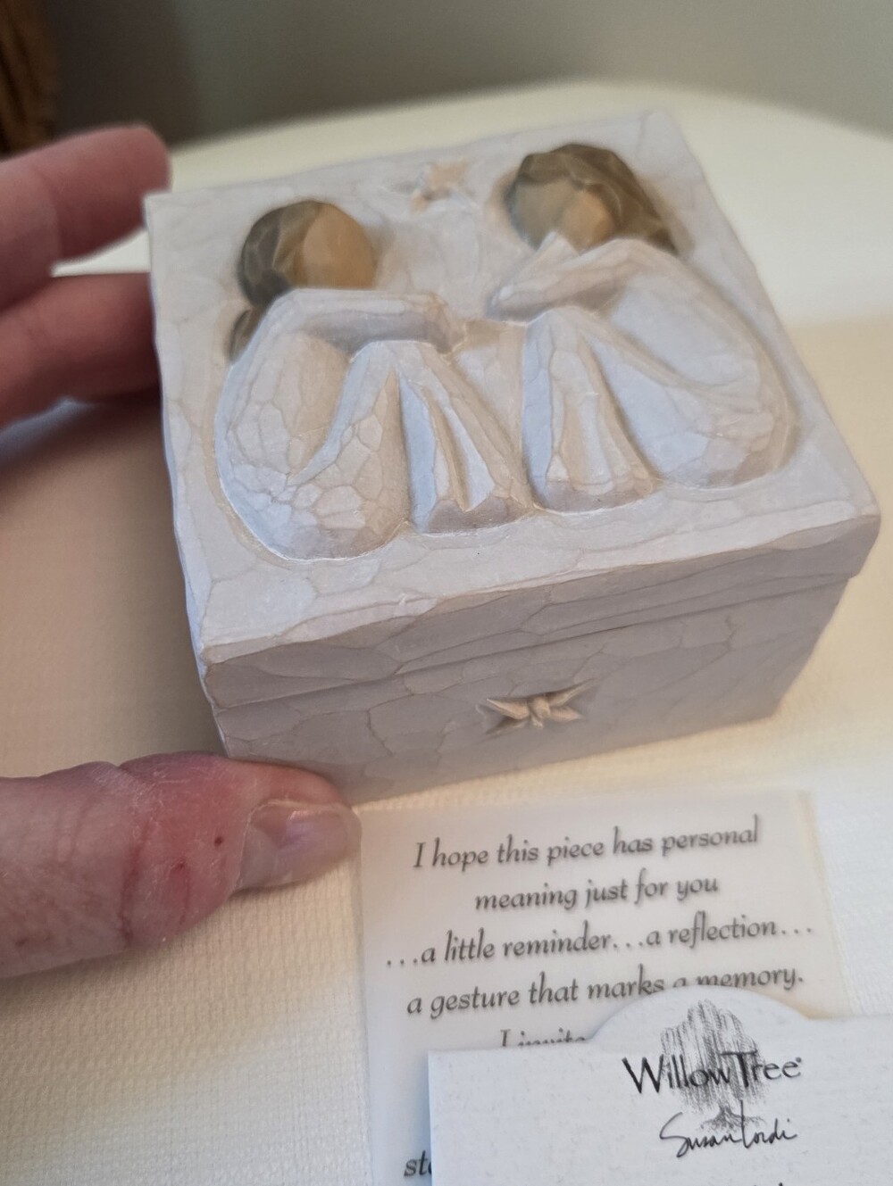 Willow Tree 'Friendship' Carved Resin Trinket Box